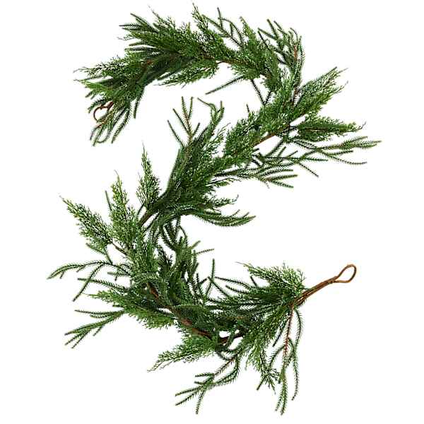 Snow, Mica, Norfolk Pine & Cedar Garland, 72"