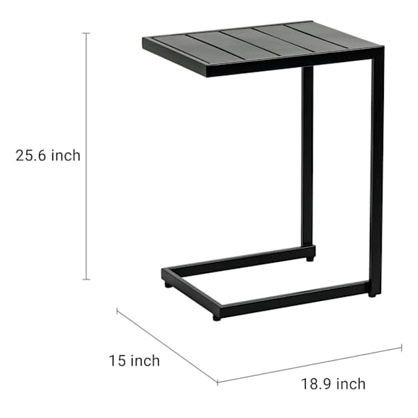 Grammercy Patio C-Table, Black