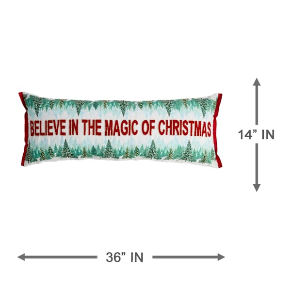 Believe In the Magic XL Oblong Throw Pillow, 14x36