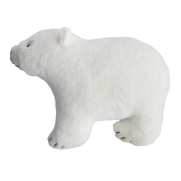 Arctic Wonderland Polar Bear Shaped Throw Pillow, 16x13
