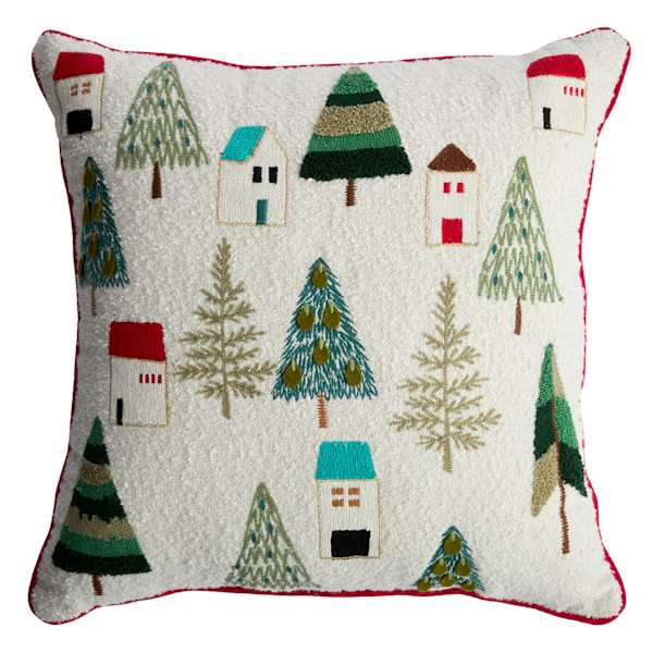 Authentic Christmas Village Throw Pillow, 18"