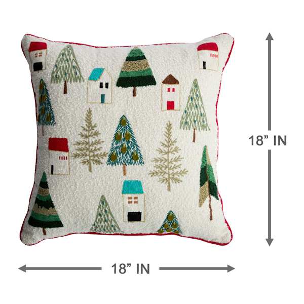 Authentic Christmas Village Throw Pillow, 18"
