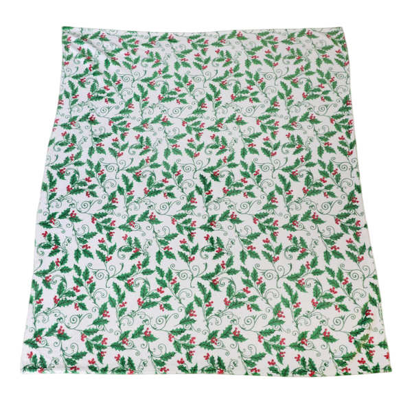 Classic Holly Printed Plush Throw Blanket, 50x60
