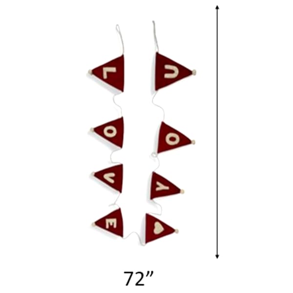 Red Felt Love Banner, 72"