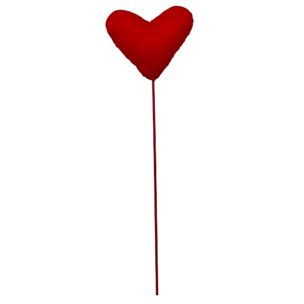 Red Beaded Heart Garland, 14"