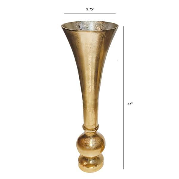 Gold Trumpet Vase, 32"