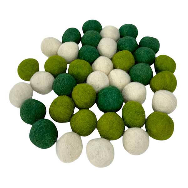 40-Count White & Green Bowl Filler