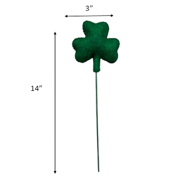 Green Shamrock Felt Pick, 14"