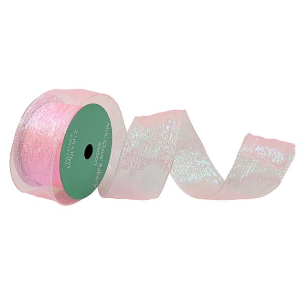 2.5" Pink Iridescent Ribbon, 10yd