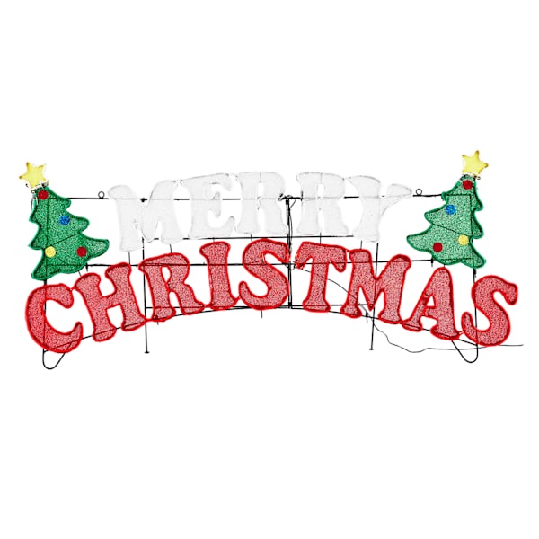 LED Twinkle Merry Christmas Sign, 5' Wide