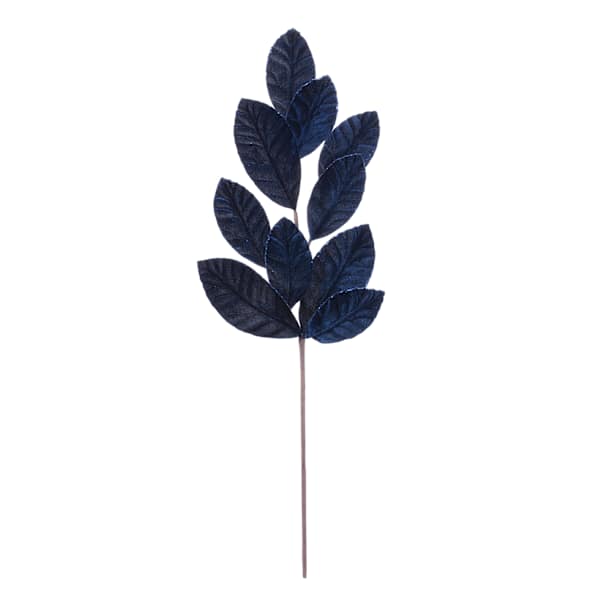 Blue Magnolia Leaf Spray, 25"