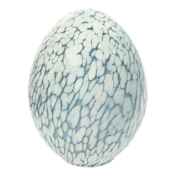 Blue & White Cheena Finish Egg, 7"