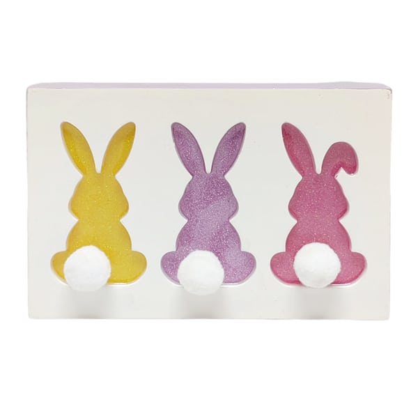 Bunny Trio Tabletop Decor, 8"