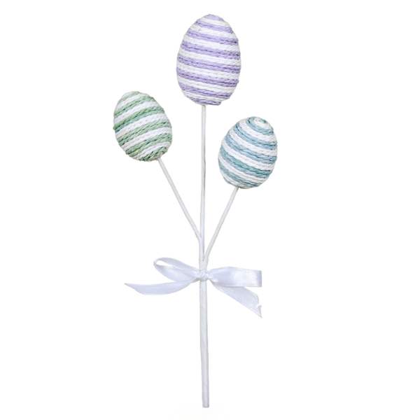 Pastel Striped Eggs Pick, 12"