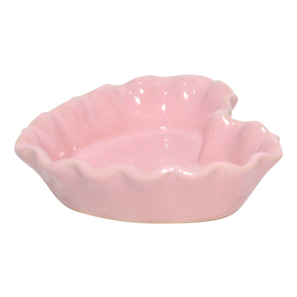Pink Heart Trinket Tray, 6"