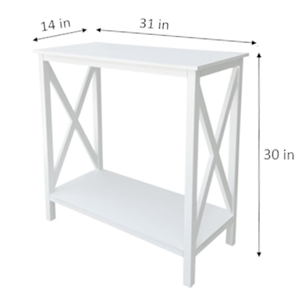 Alexander Wooden Console Table, White
