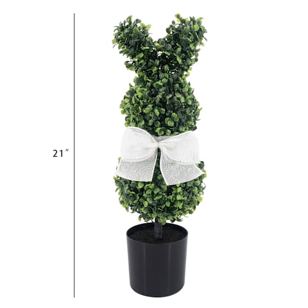 Boxwood Bunny Topiary, 21"