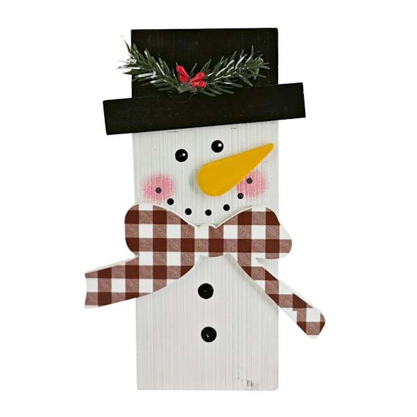 Homespun Holiday Snowman Tabletop Decor, 7"
