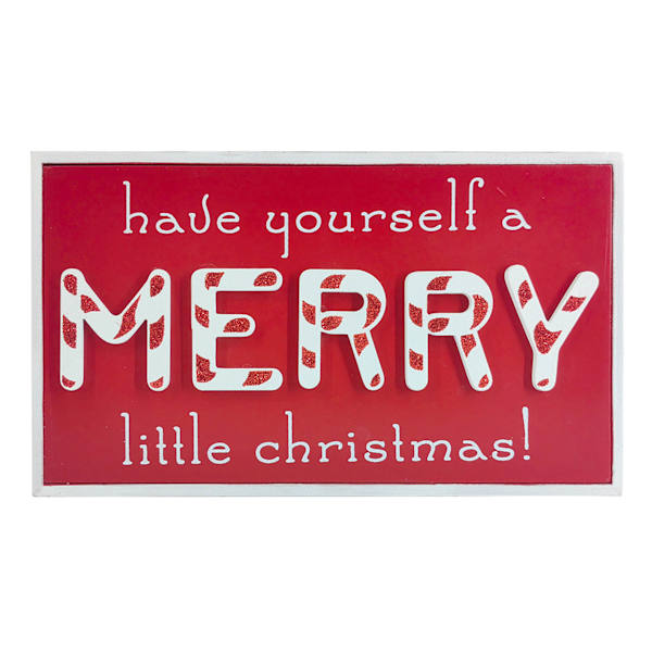 Red Wooden Table Box Sign, 14"