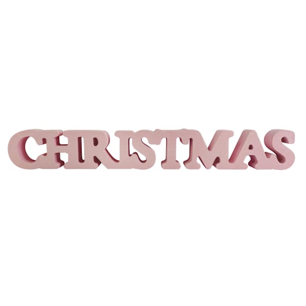 Pink Christmas Tabletop Sign