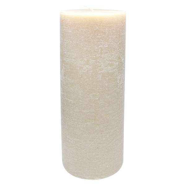 Honeybloom Tan Unscented Pillar Candle, 4x11