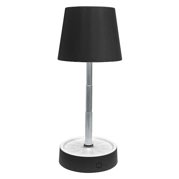 Black Telescope Rechargeable Lamp, 10"