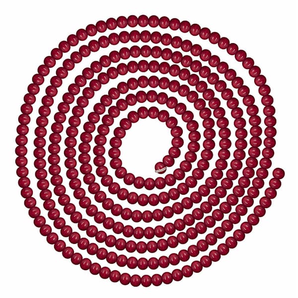Homespun Holiday Red Wooden Bead Garland, 144"