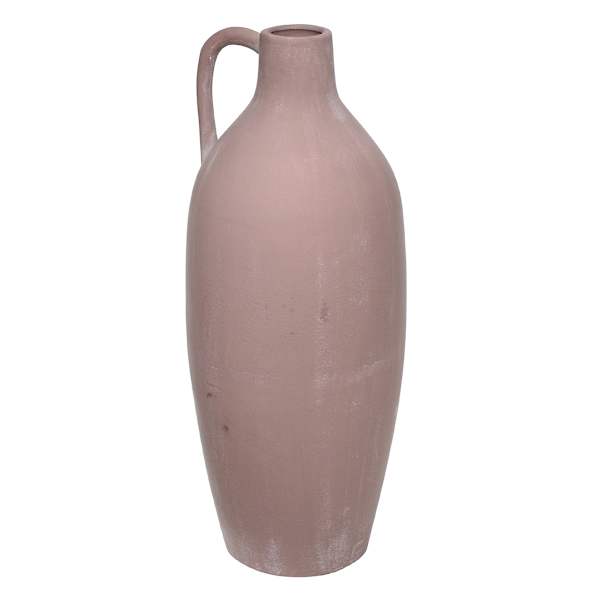 Terracotta Ceramic Vase with Handles, 25.6"