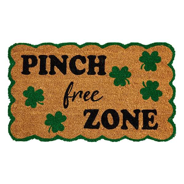 Pinch Free Zone Shaped Coir Mat, 18x30