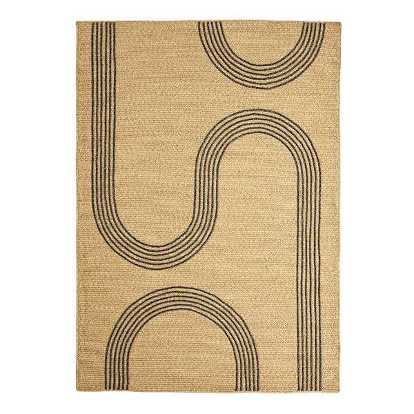 (B918) Modern Braided Jute Area Rug, 5x7