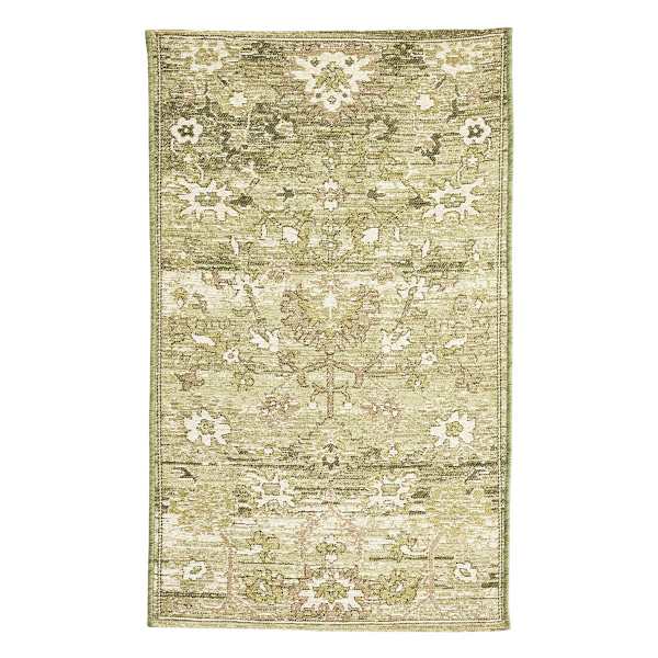 Sage Floral Tapestry with Gel Back Accent Rug, 30x46