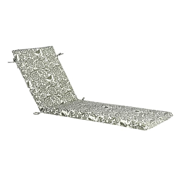 Honeybloom Endive Floral Outdoor Chaise Lounge Cushion