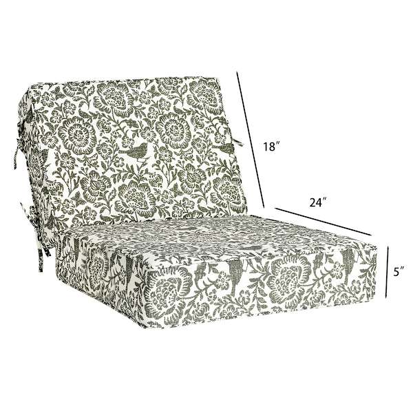 2-Piece Endive Floral Outdoor Deep Seat Cushion
