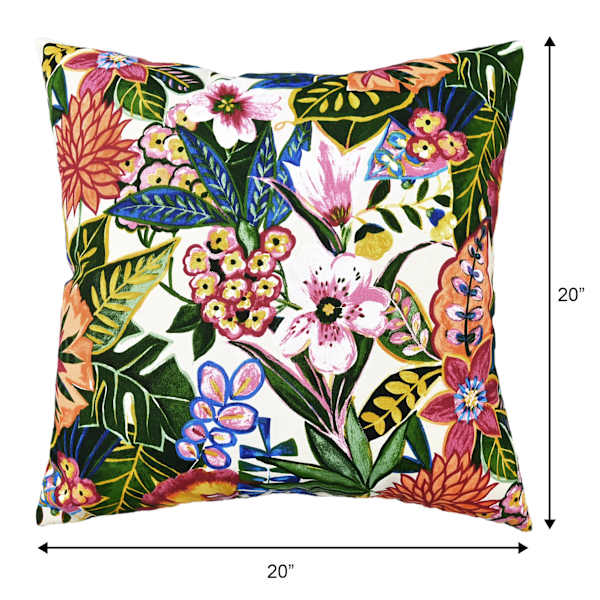Tropic Sunrise Oversized Square Outdoor Throw Pillow, 20"