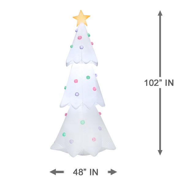 (B7) Pre-Lit Grand Park Spruce Christmas Tree, 7.5'