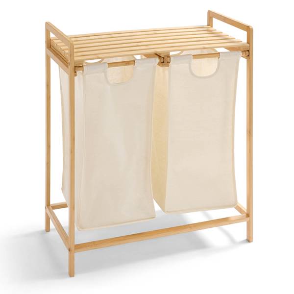 REAL SIMPLE Bamboo Double Laundry Sorter