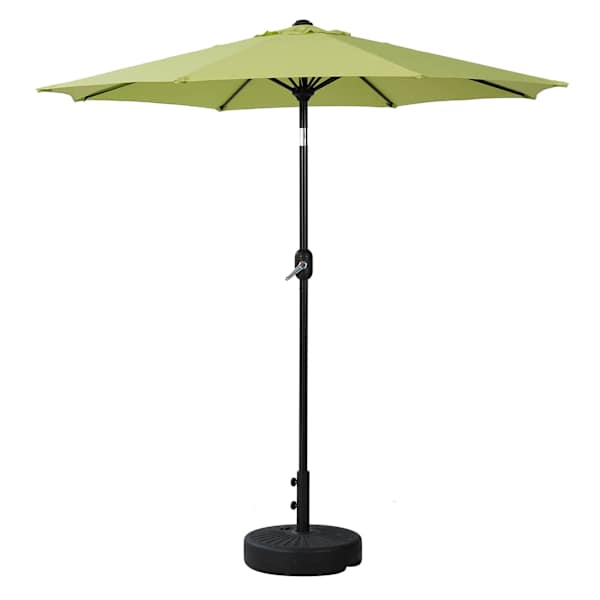 Grass Green Crank & Tilt Round Patio Umbrella, 7.5'