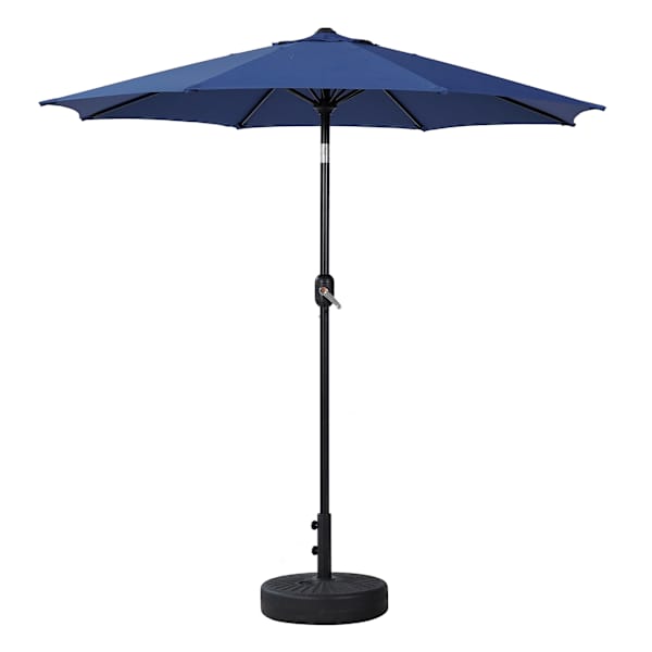 Navy Blue Crank & Tilt Round Patio Umbrella, 7.5'
