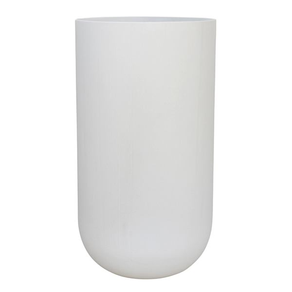 Japi White Fringe Tall Outdoor Planter, Medium