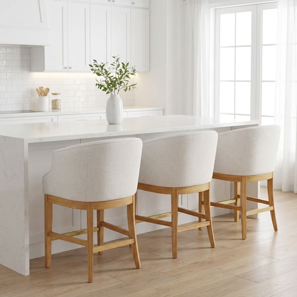 Set of 3 Gemma Beige Counter Stool