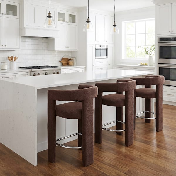 Set of 3 Claire Chocolate Counter Stool