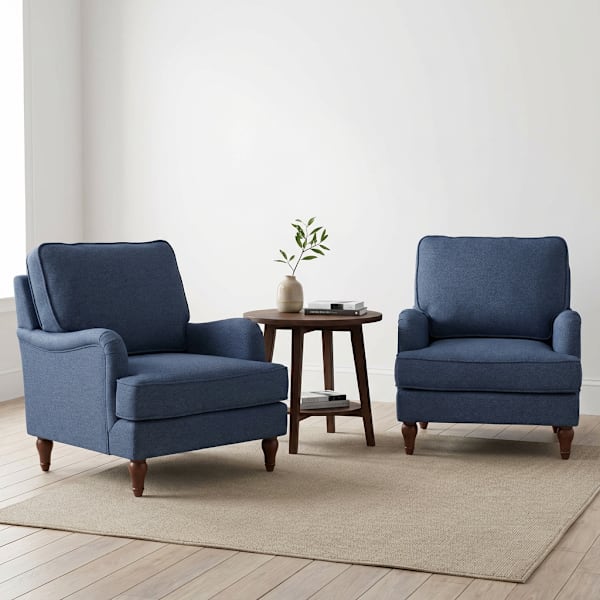 Set of 2 Rogan Navy Accent Chair