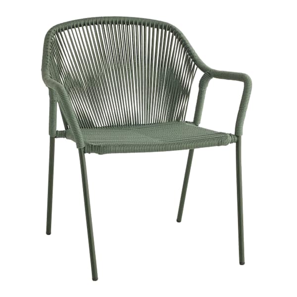 Augusta Stacking Rope Dining Chair, Blue Surf