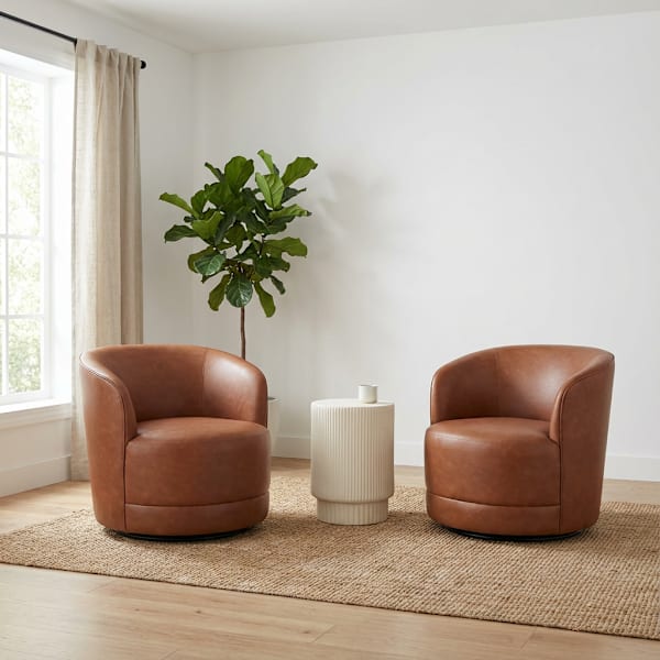 Set of 2 Sawyer Cognac Accent Chair