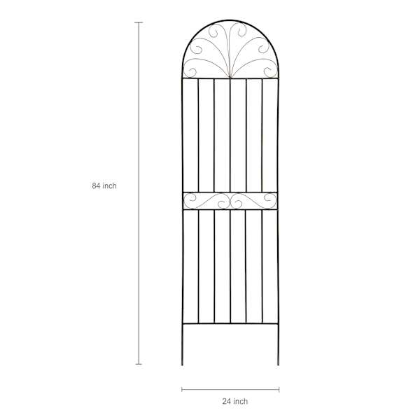 Classic Metal Garden Trellis, 84"