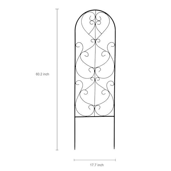 Deluxe Metal Garden Trellis, 60"