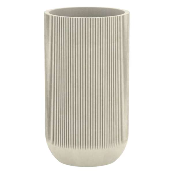 Japi White Fringe Tall Outdoor Planter, Large