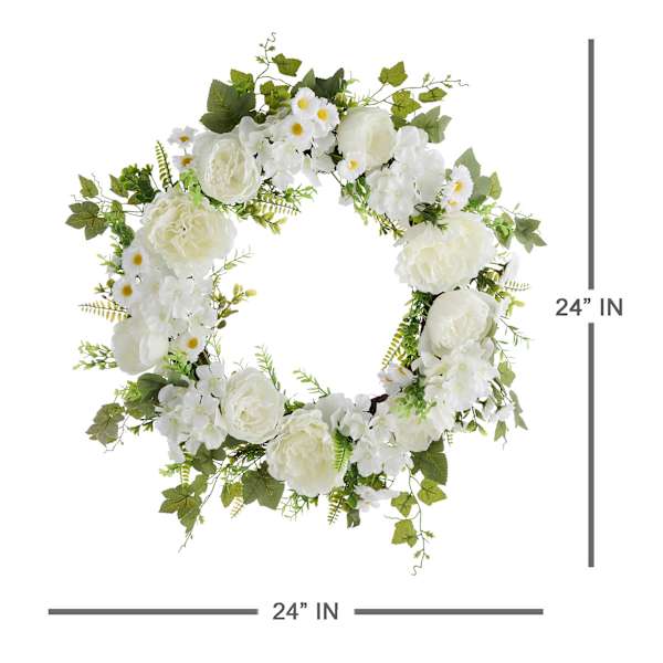 Peony / Rose / Berries Wreath 24