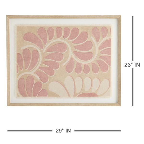 Glass Framed Linen Swirls 2 Wall Art, 29x23