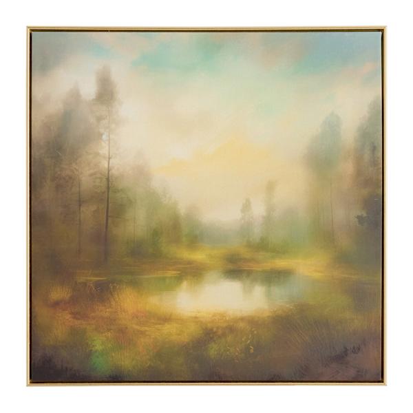 Framed Peaceful Landscape Canvas Wall Art, 24"